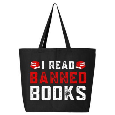 I Read Banned Books Im With The Banned Vintage Retro 25L Jumbo Tote