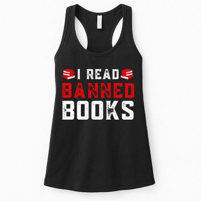 I Read Banned Books Im With The Banned Vintage Retro Womens Tank Top