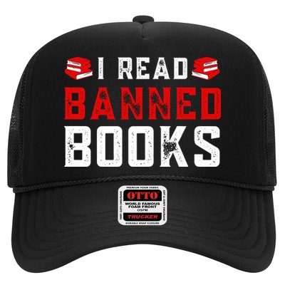 I Read Banned Books Im With The Banned Vintage Retro Trucker Hat
