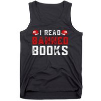 I Read Banned Books Im With The Banned Vintage Retro Tank Top