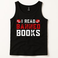 I Read Banned Books Im With The Banned Vintage Retro Tank Top