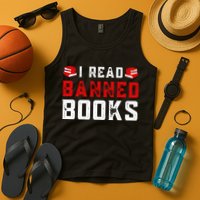 I Read Banned Books Im With The Banned Vintage Retro Tank Top