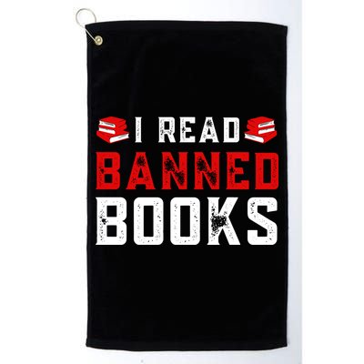 I Read Banned Books Im With The Banned Vintage Retro Golf Towel