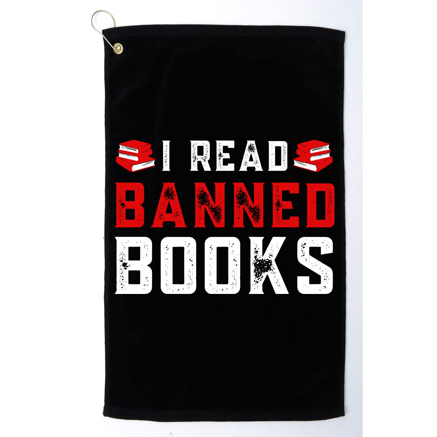 I Read Banned Books Im With The Banned Vintage Retro Golf Towel