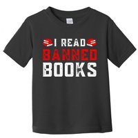 I Read Banned Books Im With The Banned Vintage Retro Toddler T-Shirt