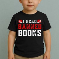 I Read Banned Books Im With The Banned Vintage Retro Toddler T-Shirt
