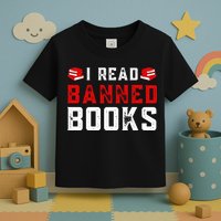 I Read Banned Books Im With The Banned Vintage Retro Toddler T-Shirt