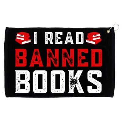 I Read Banned Books Im With The Banned Vintage Retro Grommeted Golf Towel
