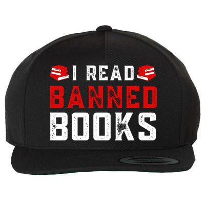 I Read Banned Books Im With The Banned Vintage Retro Wool Snapback Cap