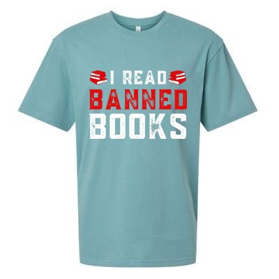 I Read Banned Books Im With The Banned Vintage Retro Sueded Cloud Jersey T-Shirt