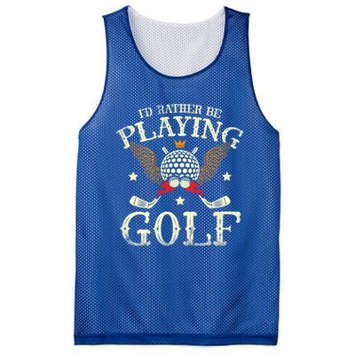 Id Rather Be Playing Golf Player Golfing Golfer Golf Gift Mesh Reversible Basketball Jersey Tank