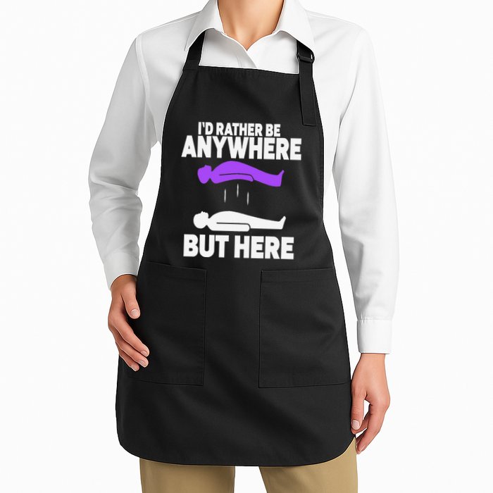 ID Rather Be Anywhere But Here Astral Projection Full-Length Apron With Pockets