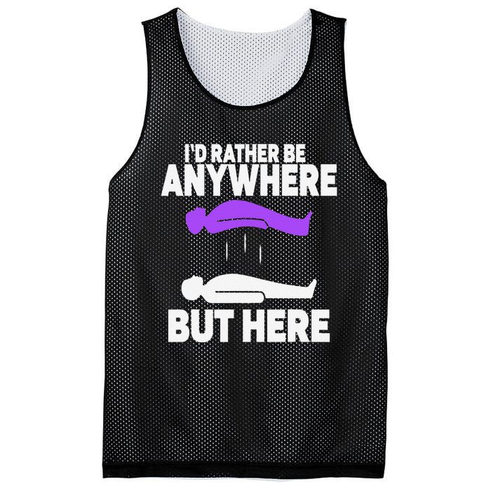 ID Rather Be Anywhere But Here Astral Projection Mesh Reversible Basketball Jersey Tank