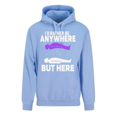 ID Rather Be Anywhere But Here Astral Projection Unisex Surf Hoodie