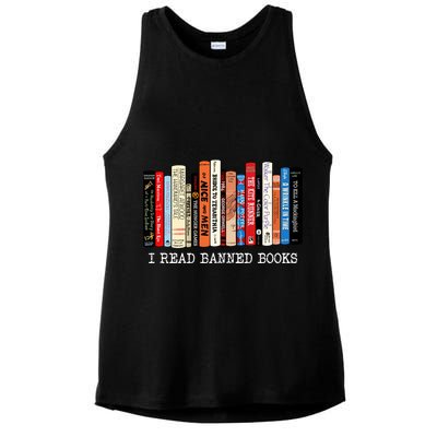 I Read Banned Books Week Librarian Freadom Reader Nerd Gift Ladies PosiCharge Tri-Blend Wicking Tank