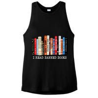 I Read Banned Books Week Librarian Freadom Reader Nerd Gift Ladies PosiCharge Tri-Blend Wicking Tank