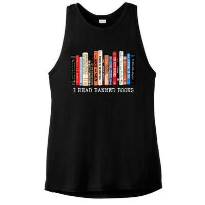 I Read Banned Books Week Librarian Freadom Reader Nerd Gift Ladies PosiCharge Tri-Blend Wicking Tank