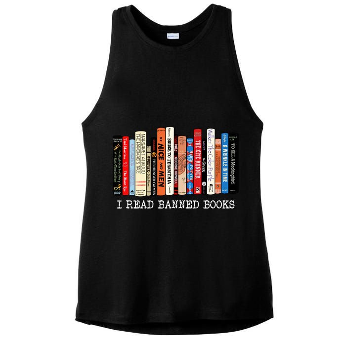 I Read Banned Books Week Librarian Freadom Reader Nerd Gift Ladies PosiCharge Tri-Blend Wicking Tank