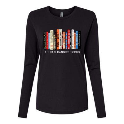 I Read Banned Books Week Librarian Freadom Reader Nerd Gift Womens Cotton Relaxed Long Sleeve T-Shirt