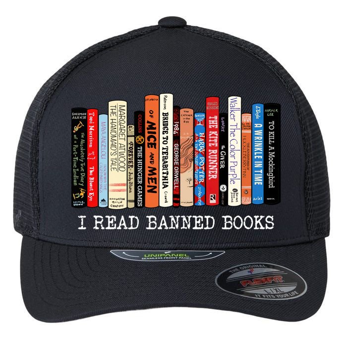 I Read Banned Books Week Librarian Freadom Reader Nerd Gift Flexfit Unipanel Trucker Cap