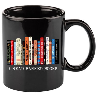 I Read Banned Books Week Librarian Freadom Reader Nerd Gift 11oz C Handle Ceramic Mug