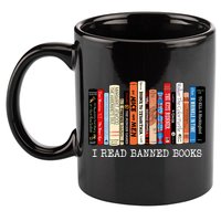 I Read Banned Books Week Librarian Freadom Reader Nerd Gift 11oz C Handle Ceramic Mug