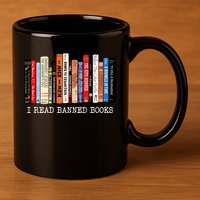 I Read Banned Books Week Librarian Freadom Reader Nerd Gift 11oz C Handle Ceramic Mug