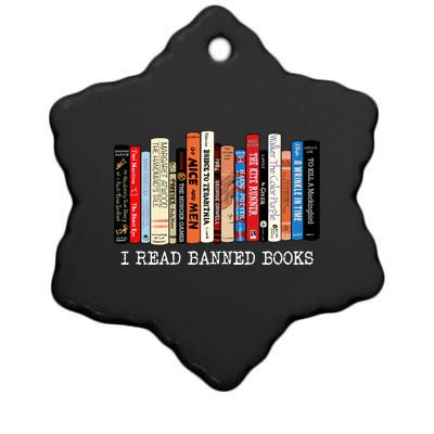 I Read Banned Books Week Librarian Freadom Reader Nerd Gift Ceramic Star Ornament