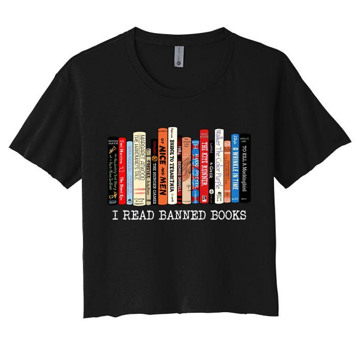 I Read Banned Books Week Librarian Freadom Reader Nerd Gift Crop Top