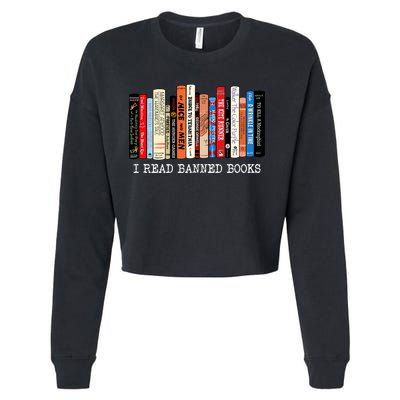 I Read Banned Books Week Librarian Freadom Reader Nerd Gift Cropped Pullover Crew