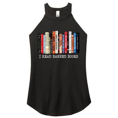 I Read Banned Books Week Librarian Freadom Reader Nerd Gift Women's Perfect Tri Rocker Tank