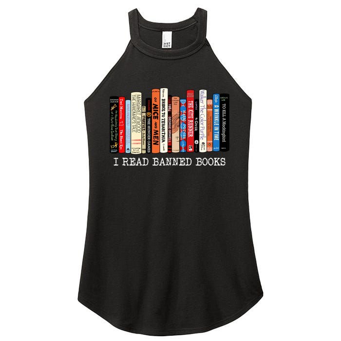 I Read Banned Books Week Librarian Freadom Reader Nerd Gift Women's Perfect Tri Rocker Tank