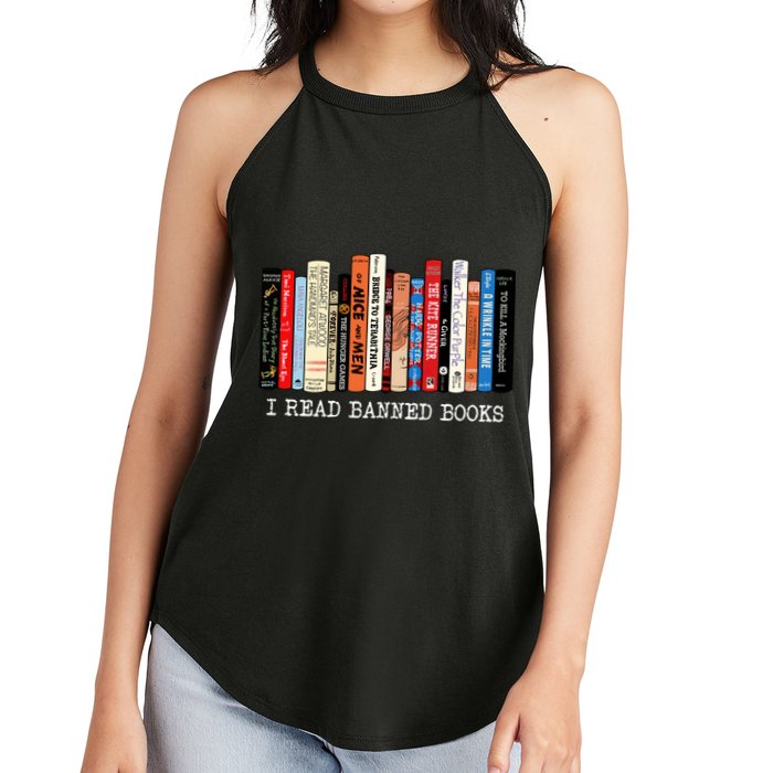 I Read Banned Books Week Librarian Freadom Reader Nerd Gift Women's Perfect Tri Rocker Tank