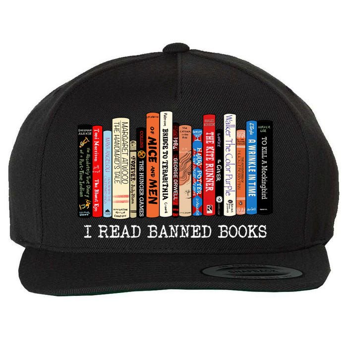 I Read Banned Books Week Librarian Freadom Reader Nerd Gift Wool Snapback Cap