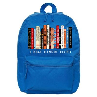 I Read Banned Books Week Librarian Freadom Reader Nerd Gift 16 in Basic Backpack