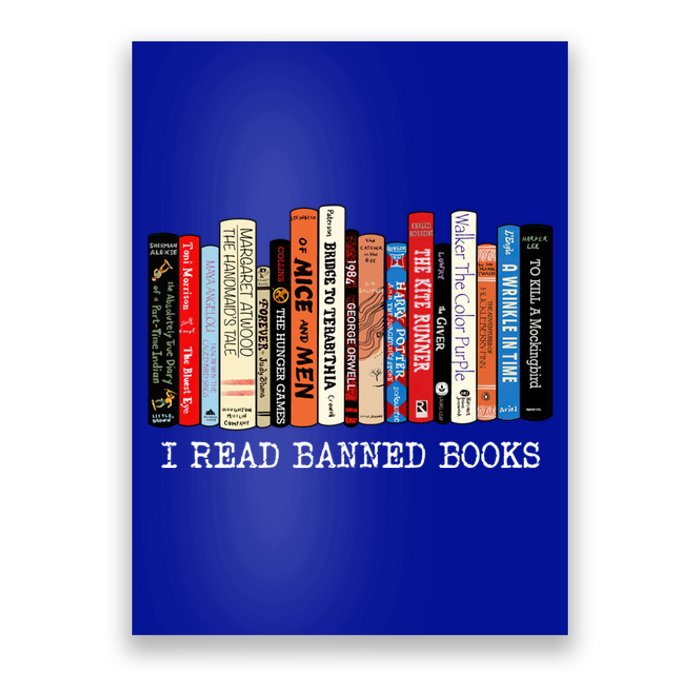 I Read Banned Books Week Librarian Freadom Reader Nerd Gift Poster