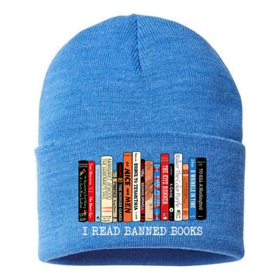 I Read Banned Books Week Librarian Freadom Reader Nerd Gift Sustainable Knit Beanie