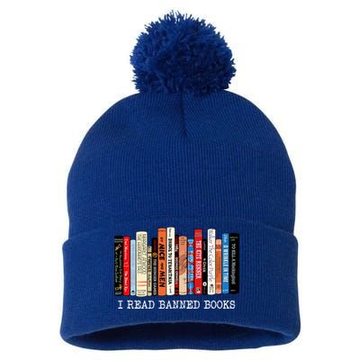 I Read Banned Books Week Librarian Freadom Reader Nerd Gift Pom Pom 12in Knit Beanie
