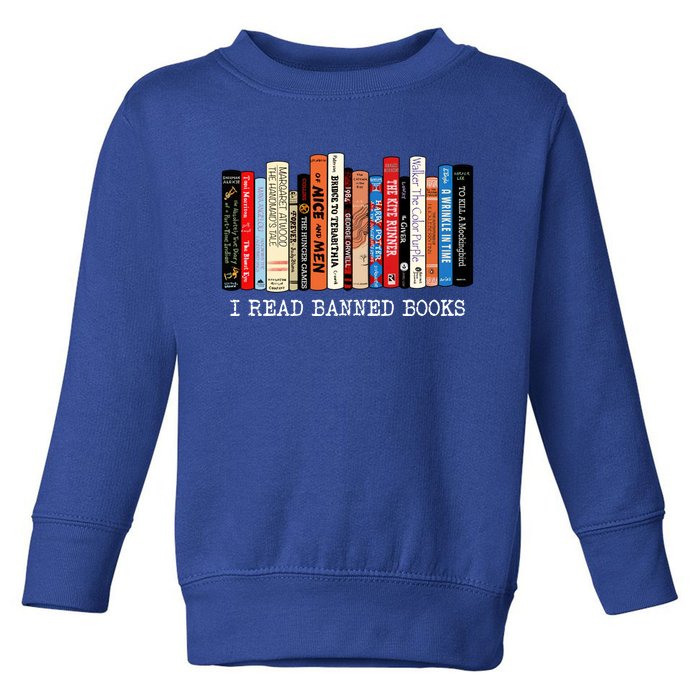 I Read Banned Books Week Librarian Freadom Reader Nerd Gift Toddler Sweatshirt