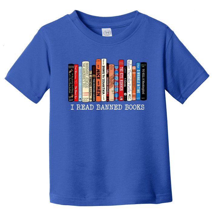 I Read Banned Books Week Librarian Freadom Reader Nerd Gift Toddler T-Shirt