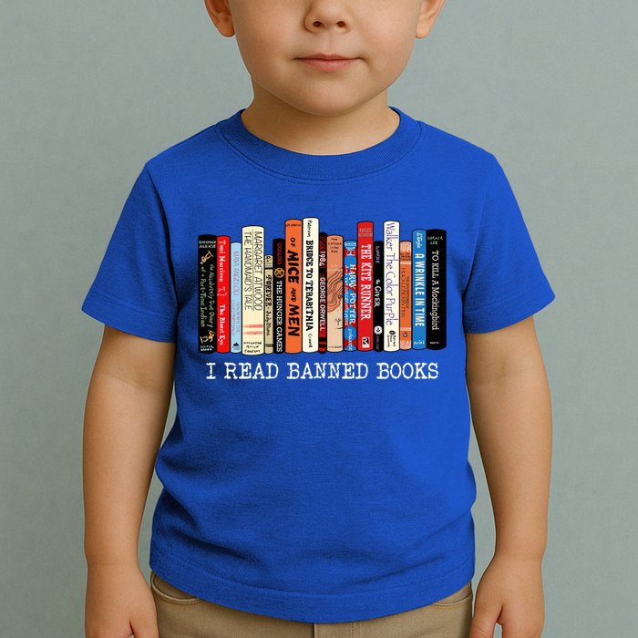 I Read Banned Books Week Librarian Freadom Reader Nerd Gift Toddler T-Shirt