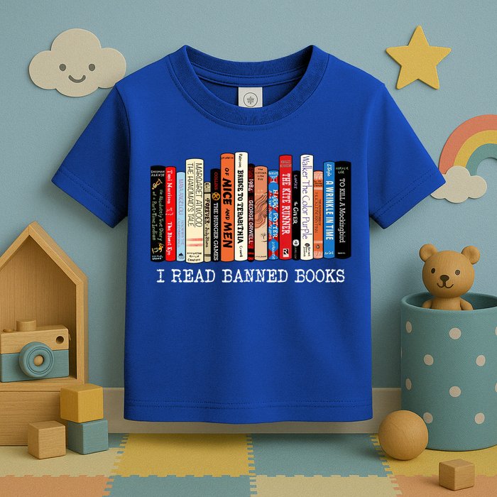 I Read Banned Books Week Librarian Freadom Reader Nerd Gift Toddler T-Shirt