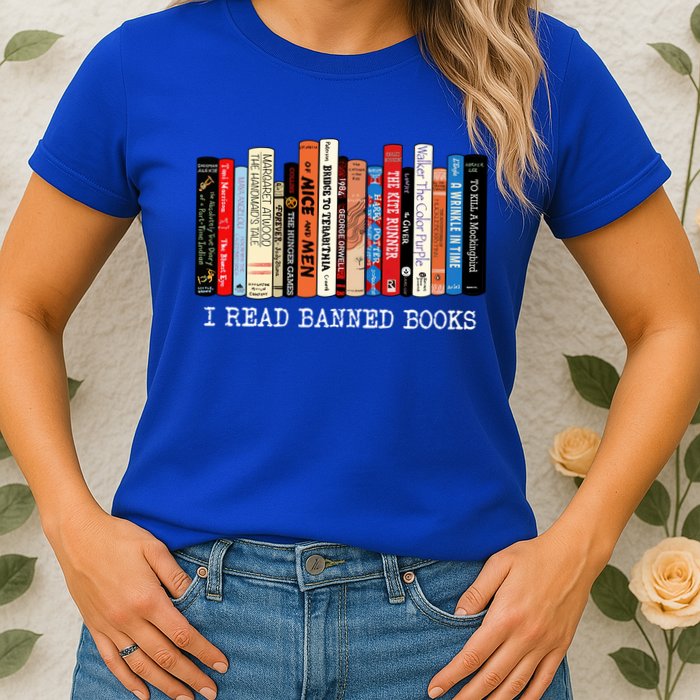 I Read Banned Books Week Librarian Freadom Reader Nerd Gift Womens T-Shirt
