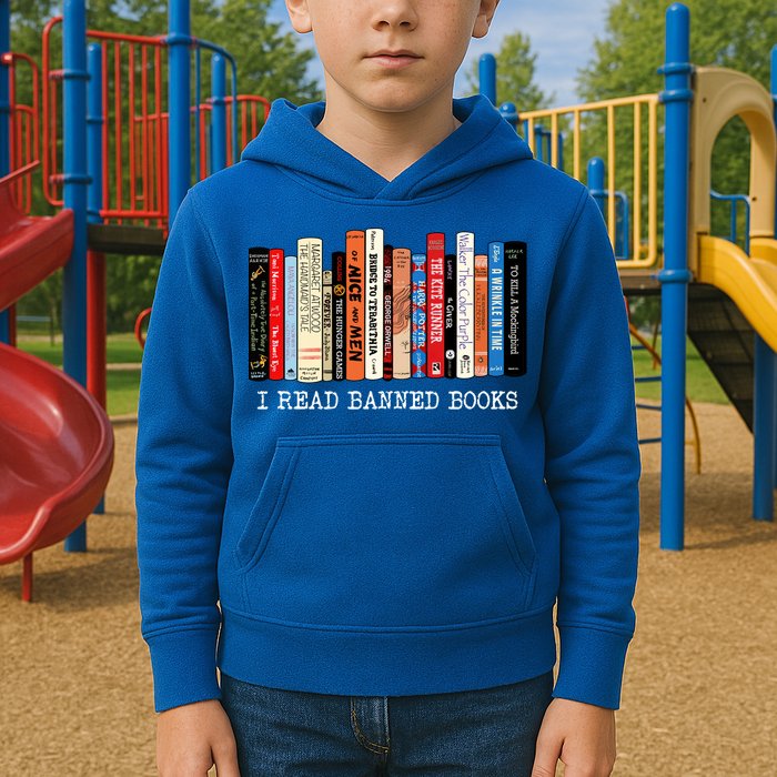 I Read Banned Books Week Librarian Freadom Reader Nerd Gift Kids Hoodie