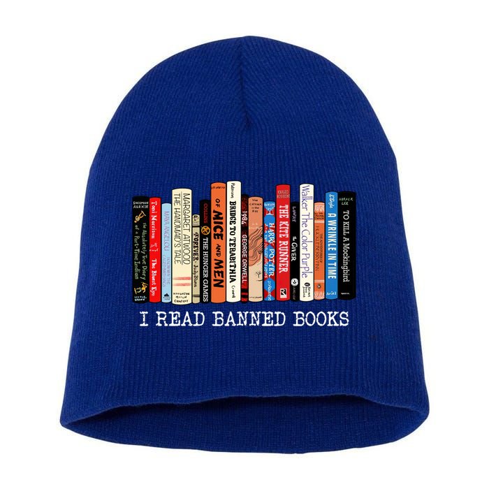 I Read Banned Books Week Librarian Freadom Reader Nerd Gift Short Acrylic Beanie