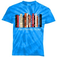 I Read Banned Books Week Librarian Freadom Reader Nerd Gift Kids Tie-Dye T-Shirt