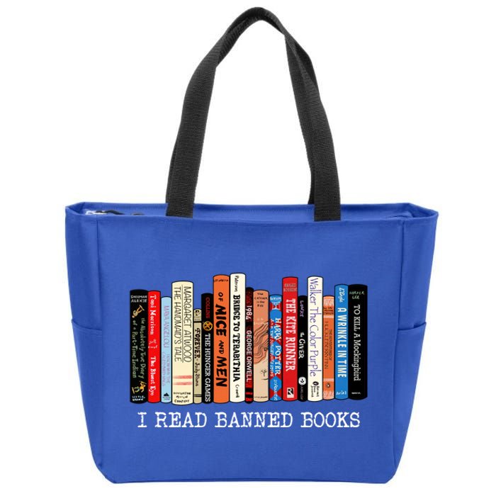 I Read Banned Books Week Librarian Freadom Reader Nerd Gift Zip Tote Bag