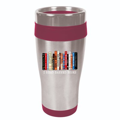 I Read Banned Books Week Librarian Freadom Reader Nerd Gift 16oz Travel Tumbler