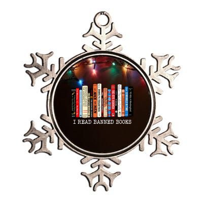 I Read Banned Books Week Librarian Freadom Reader Nerd Gift Metallic Star Ornament