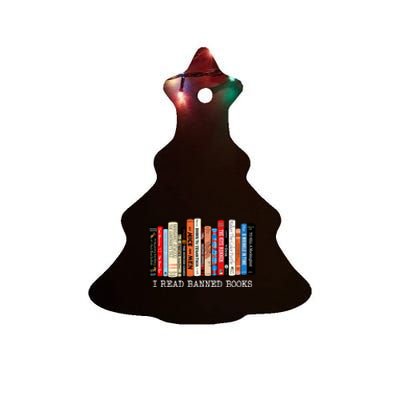 I Read Banned Books Week Librarian Freadom Reader Nerd Gift Ceramic Tree Ornament